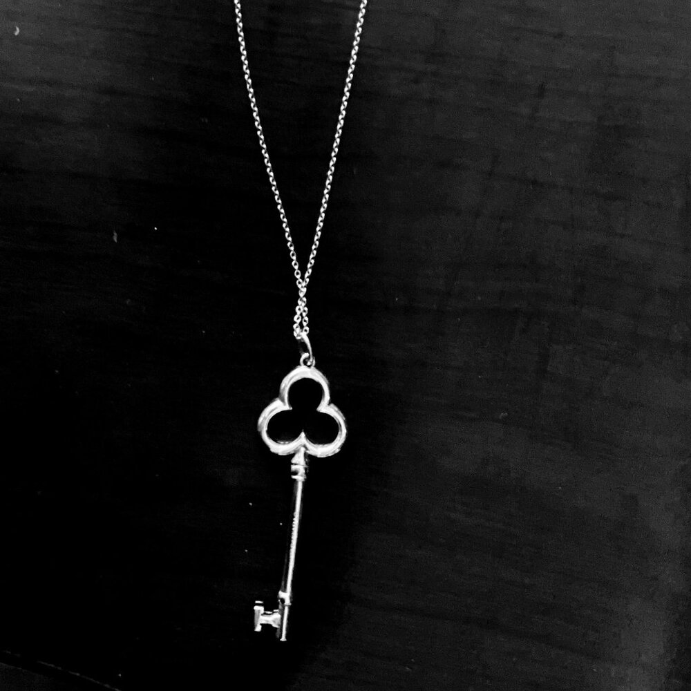 Authentic Tiffany & Co Key & Clover Necklace